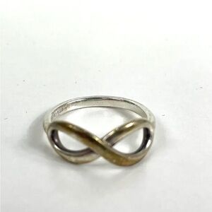 Authentic Vintage Tiffany & Co 925 Sterling Silver Infinity Figure Eight Ring Si